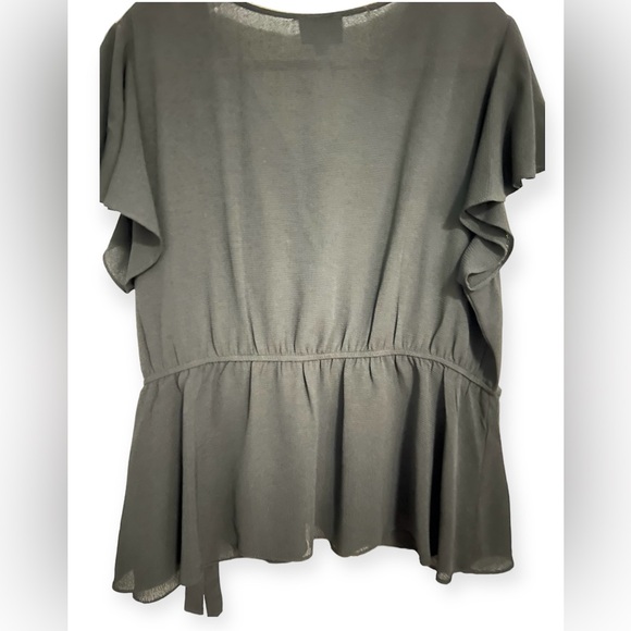 Perch by blu pepper • 3X • Black Top with Faux Wrap Detail • EUC - Picture 2 of 6